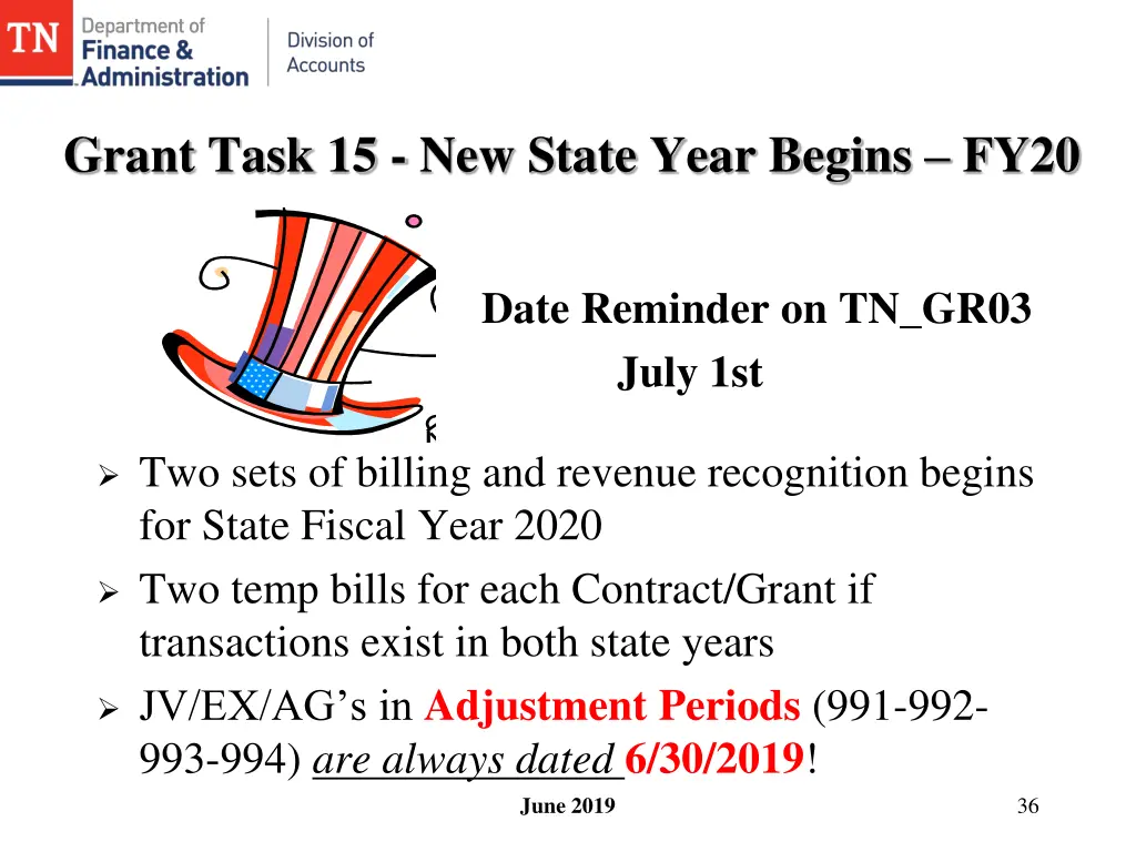 grant task 15 new state year begins fy20