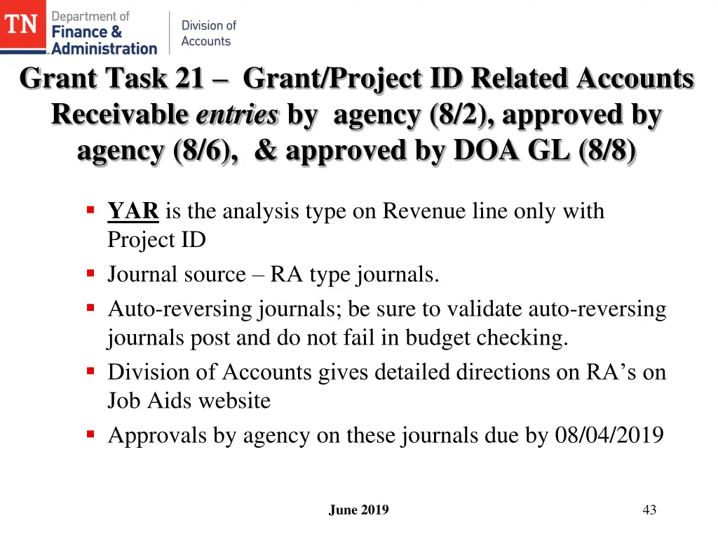 grant task 21 grant project id related accounts