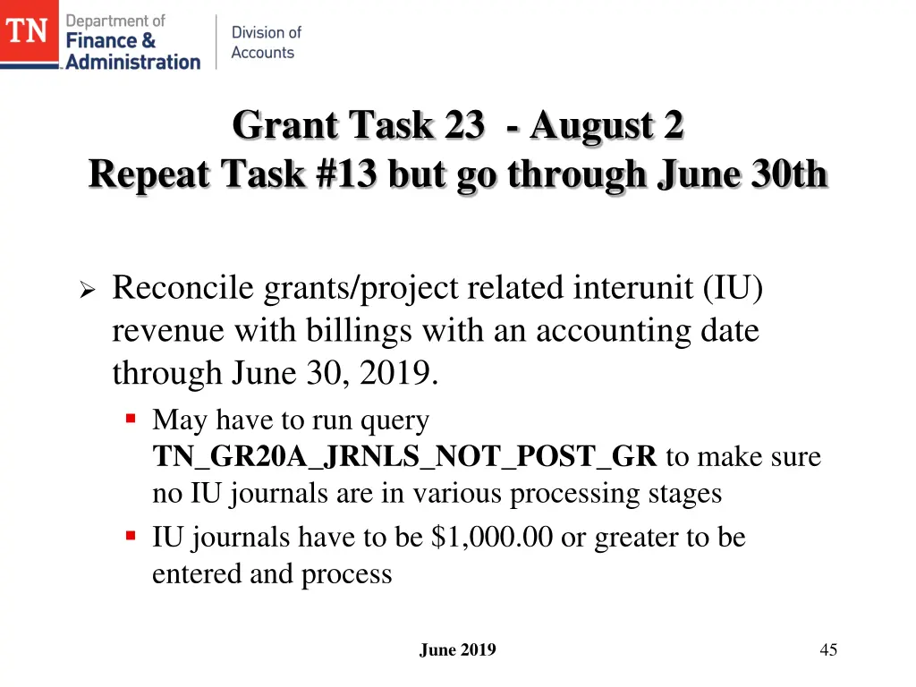 grant task 23 august 2 repeat task