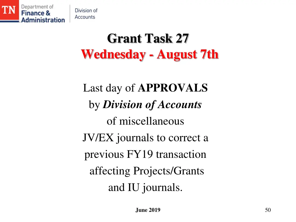 grant task 27 wednesday august 7th