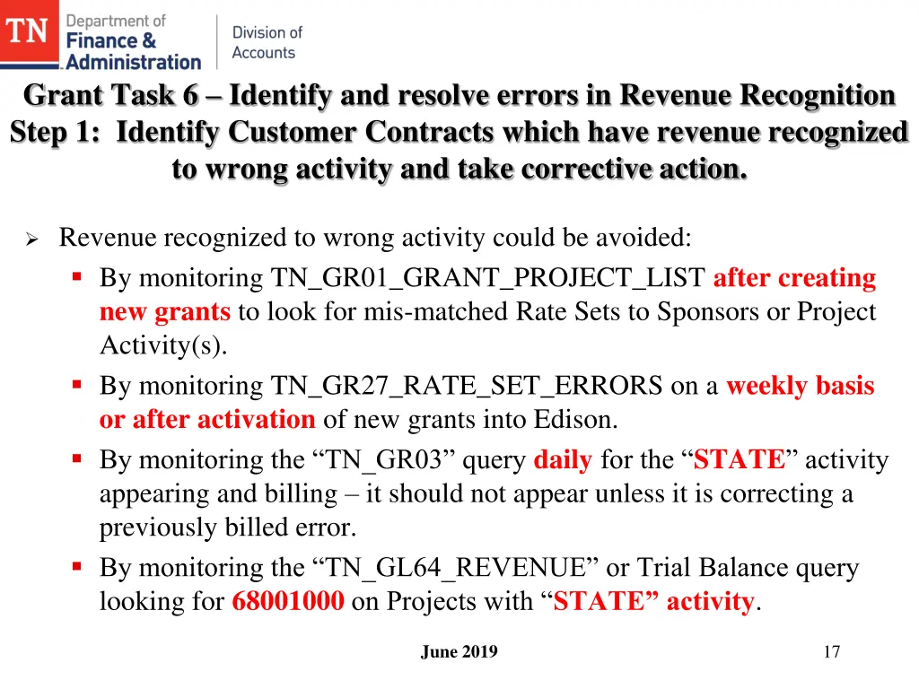 grant task 6 identify and resolve errors 2