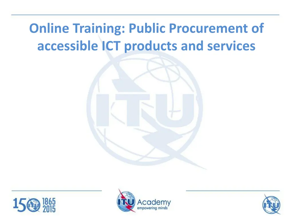 online training public procurement of accessible