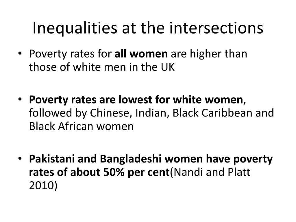 inequalities at the intersections 1