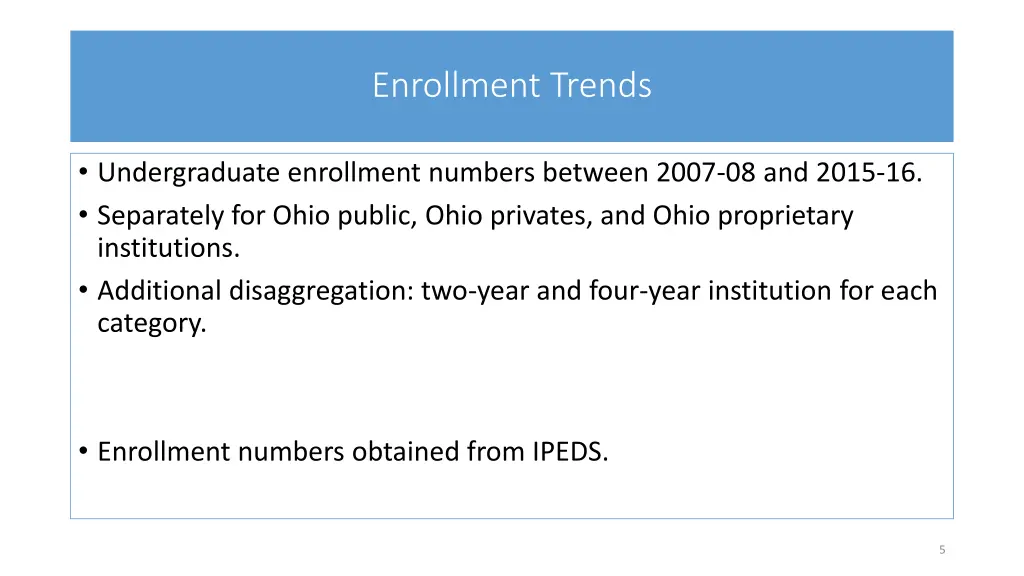 enrollment trends