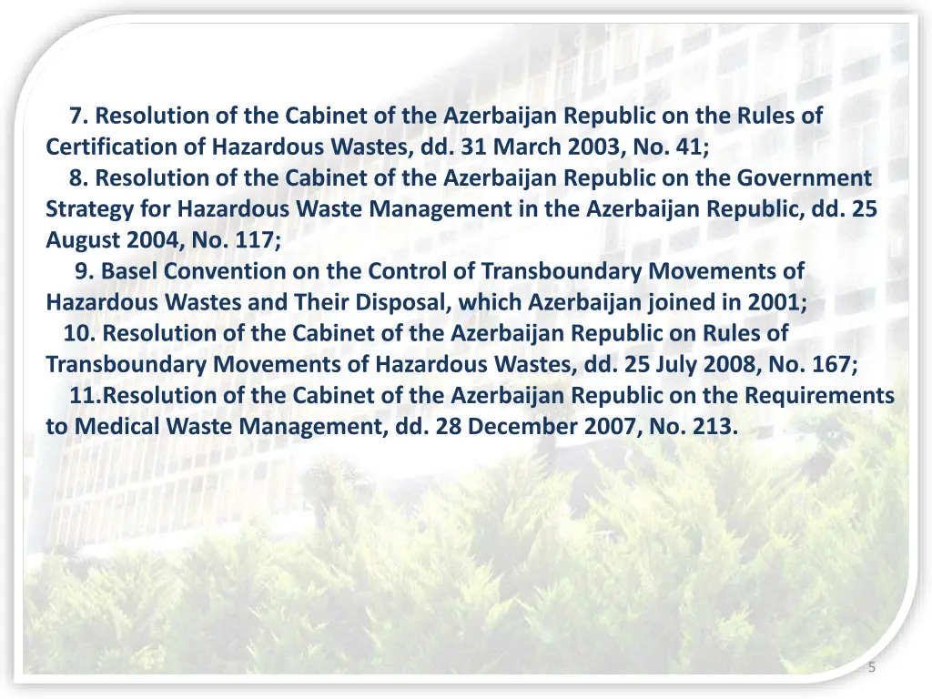 7 resolution of the cabinet of the azerbaijan