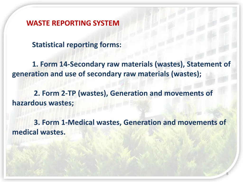 waste reporting system