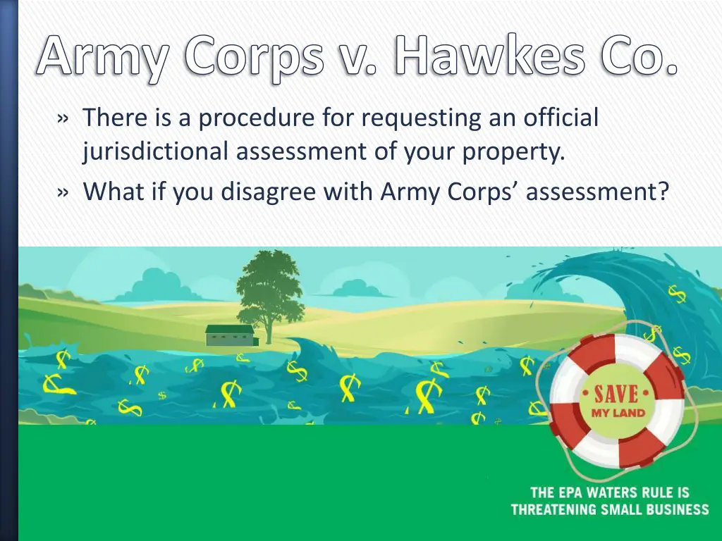 army corps v hawkes co there is a procedure