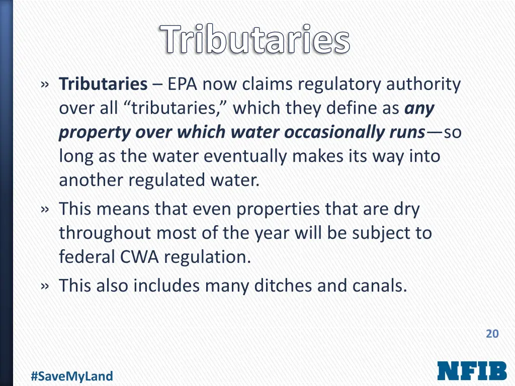 tributaries
