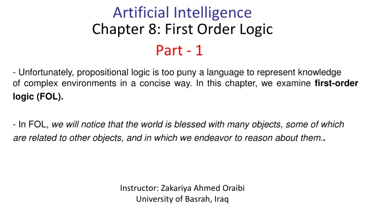 artificial intelligence chapter 8 first order
