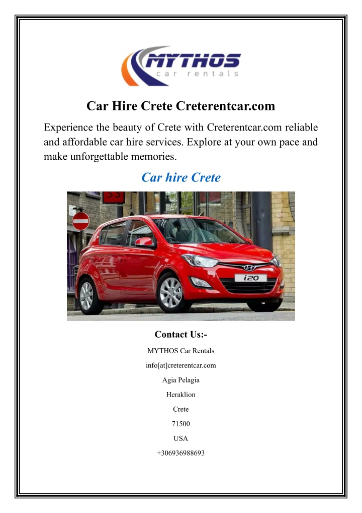 car hire crete creterentcar com