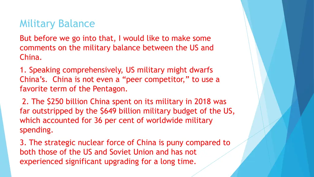military balance