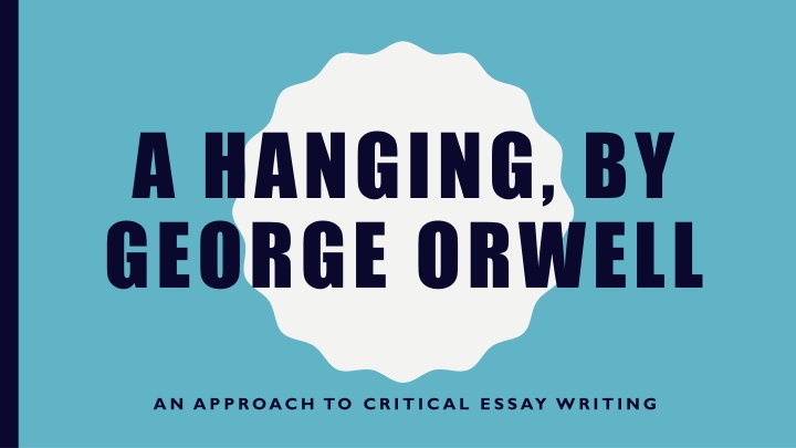a hanging by george orwell