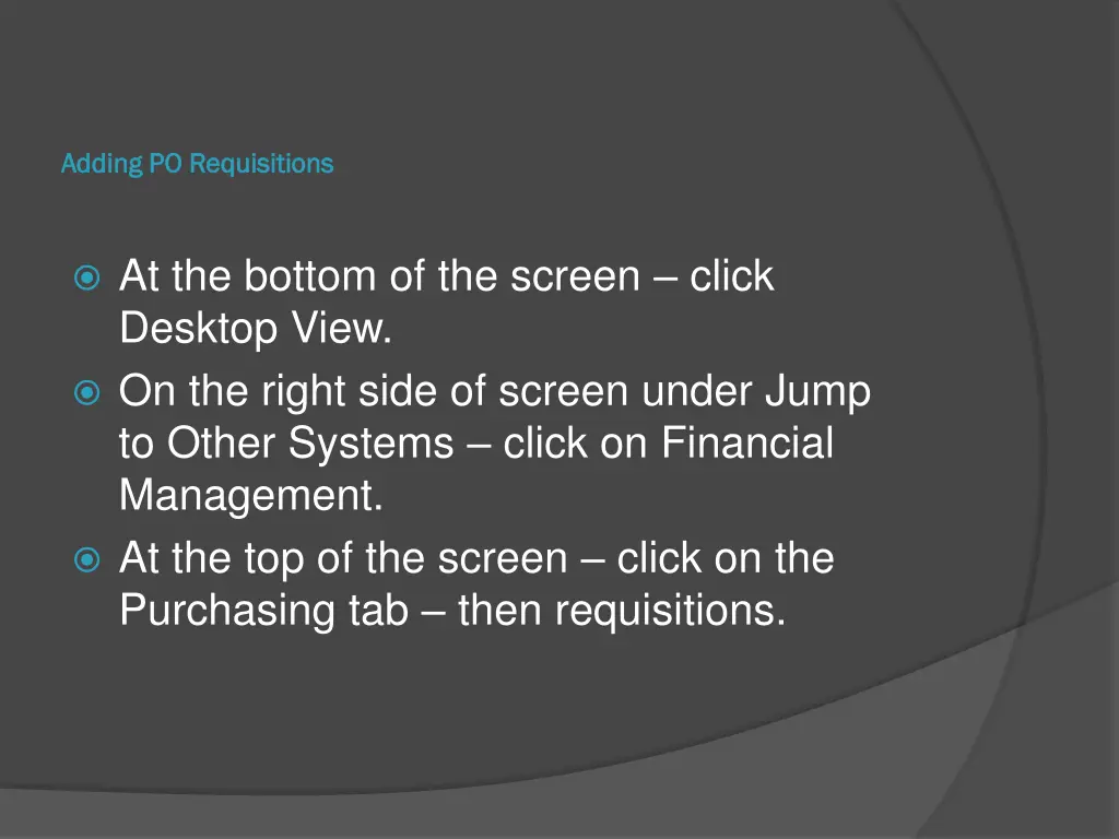 adding po requisitions adding po requisitions 1