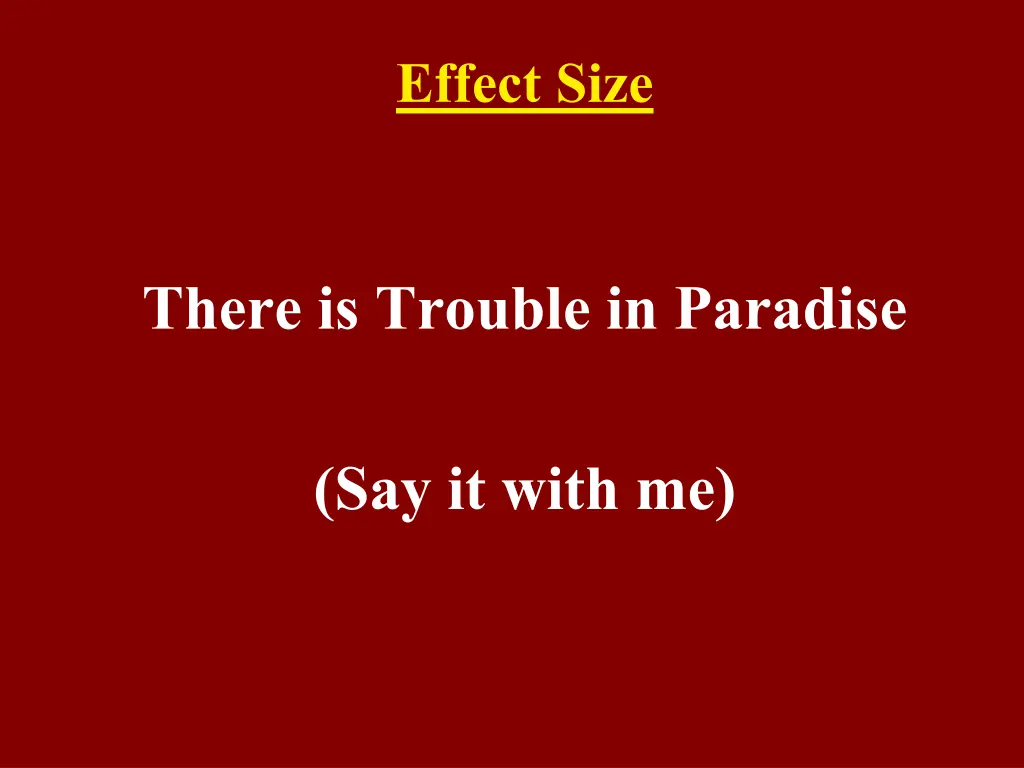 effect size 1