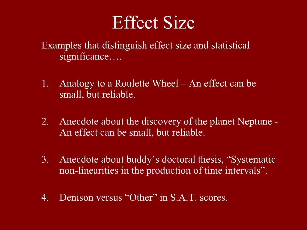 effect size 6