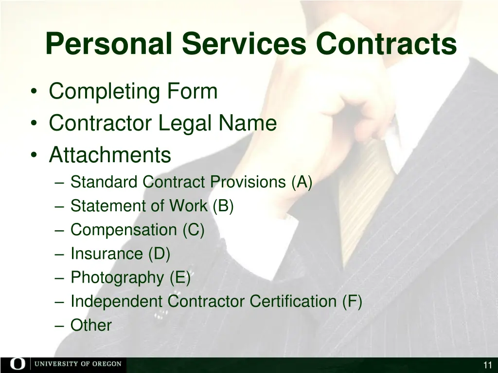 personal services contracts