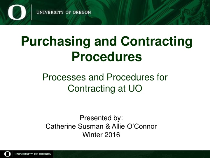 purchasing and contracting procedures