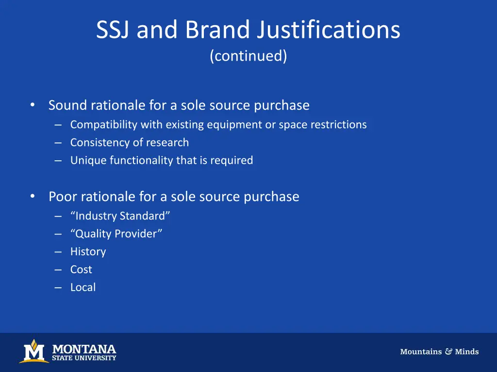 ssj and brand justifications continued