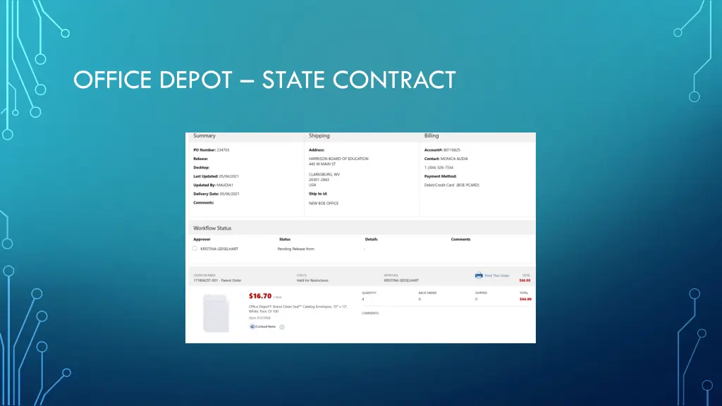 office depot state contract