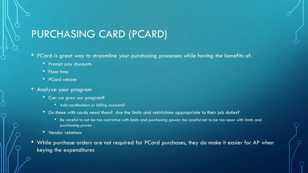 purchasing card pcard