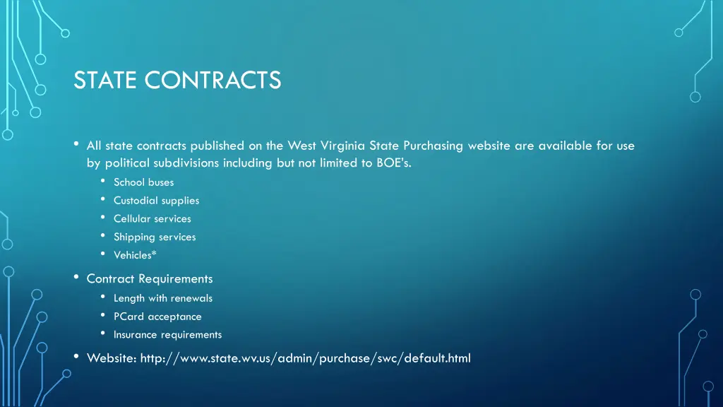 state contracts