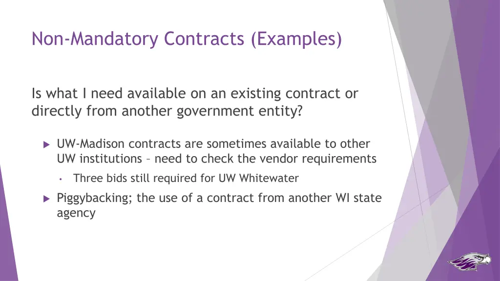 non mandatory contracts examples