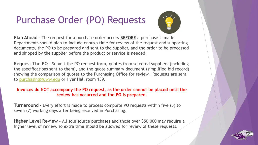 purchase order po requests