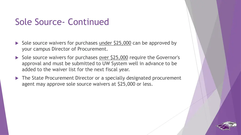 sole source continued