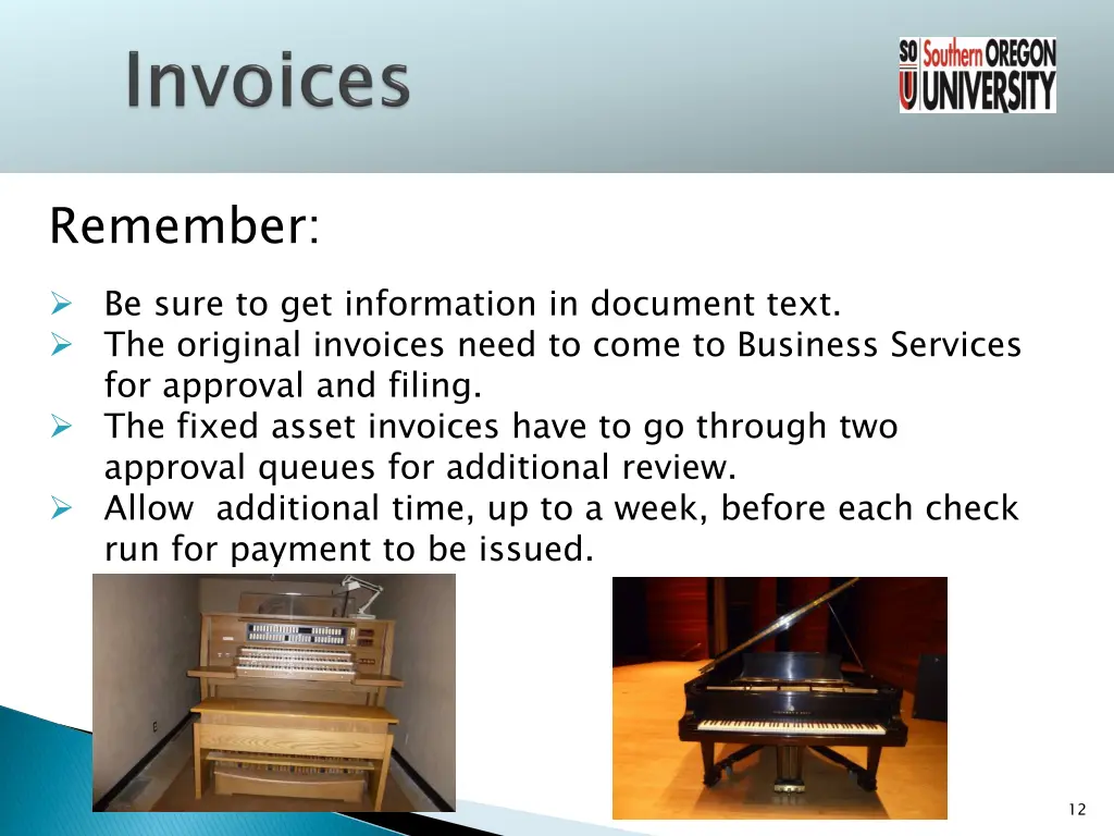 remember be sure to get information in document