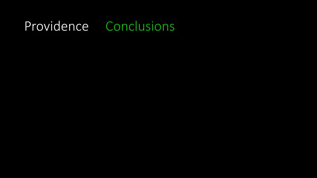 providence conclusions