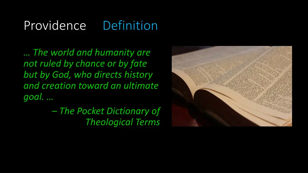 providence definition 2