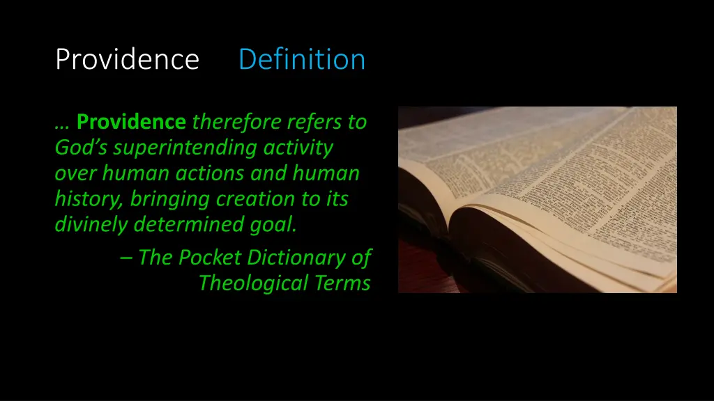 providence definition 3