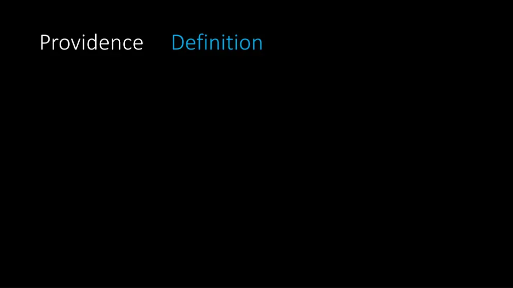 providence definition