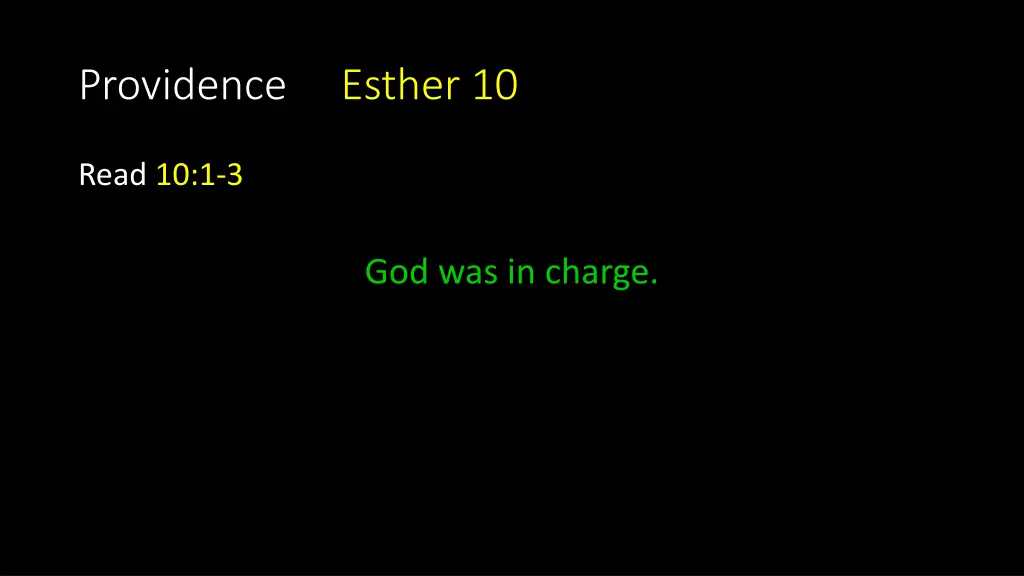 providence esther 10