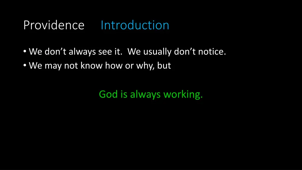 providence introduction 1