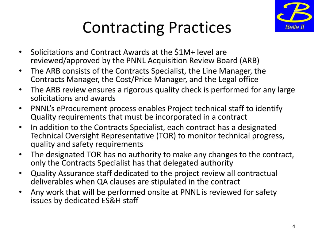 contracting practices