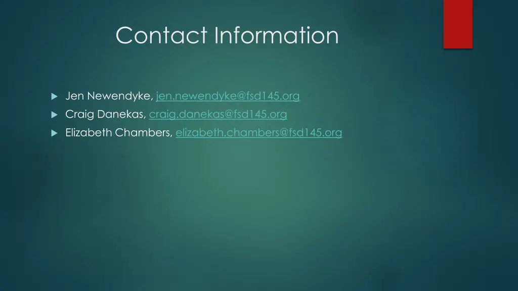contact information