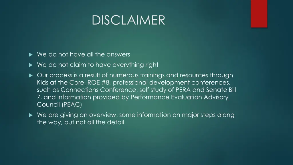 disclaimer