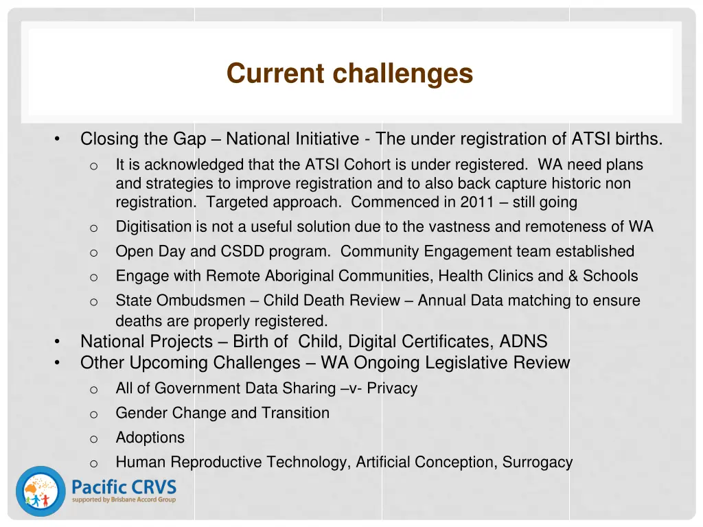 current challenges