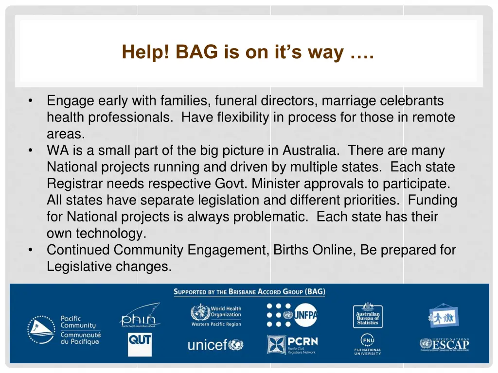 help bag is on it s way