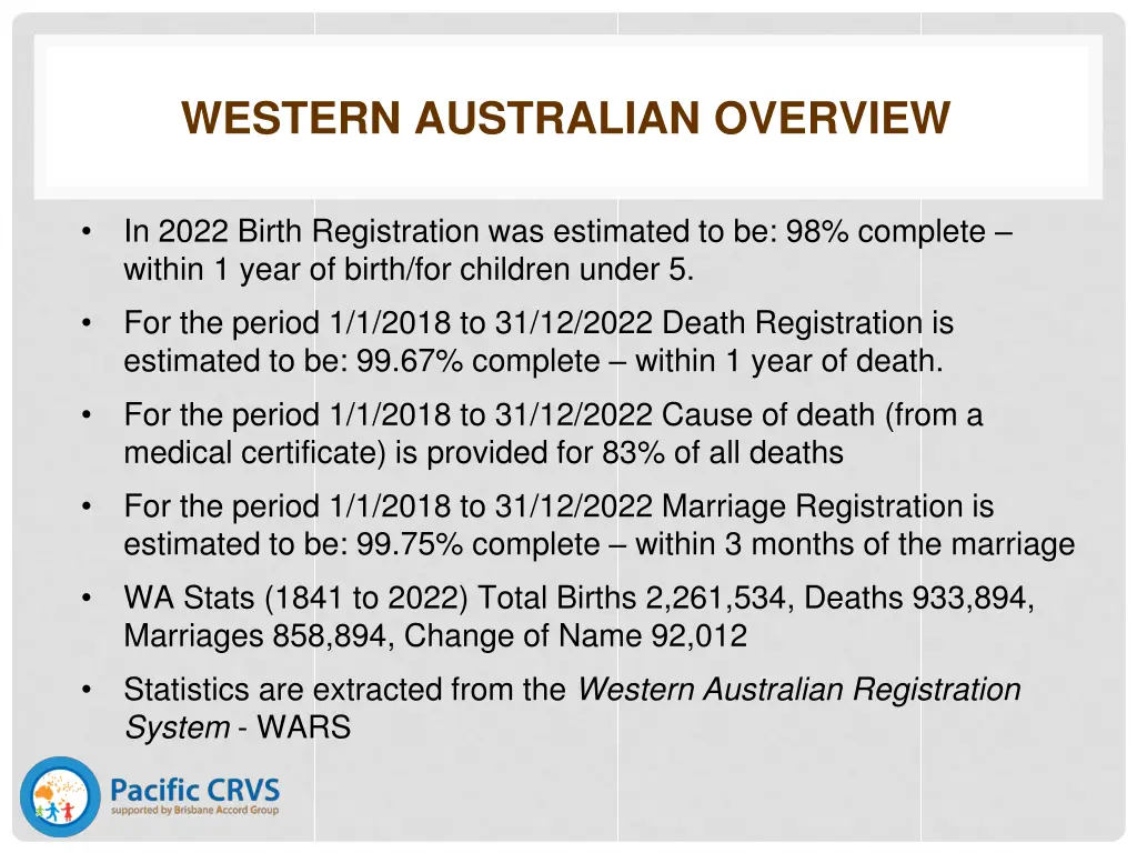 western australian overview