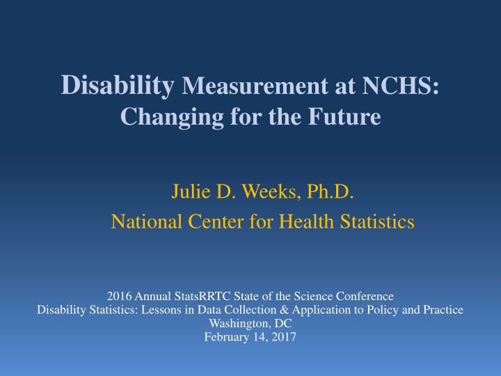 disability measurement at nchs changing