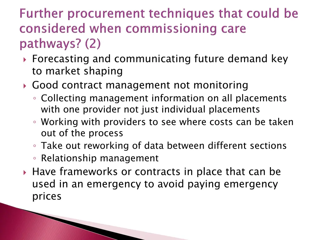 forecasting and communicating future demand