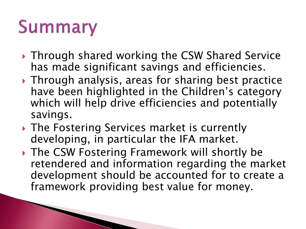 through shared working the csw shared service