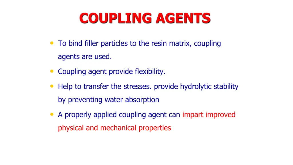 coupling agents