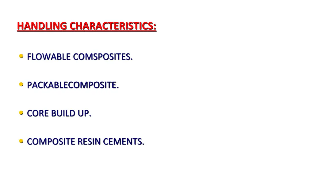 handling characteristics
