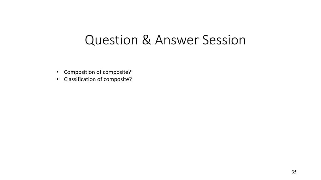 question answer session