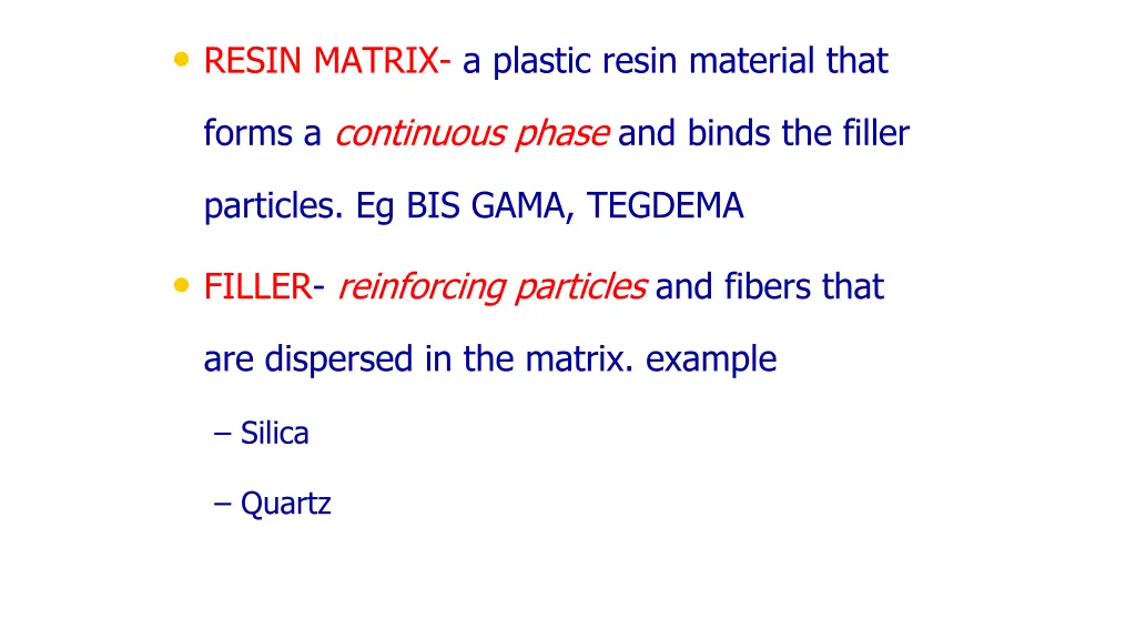 resin matrix a plastic resin material that