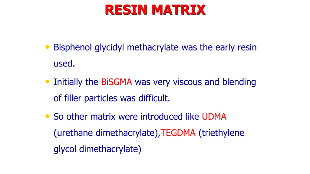 resin matrix