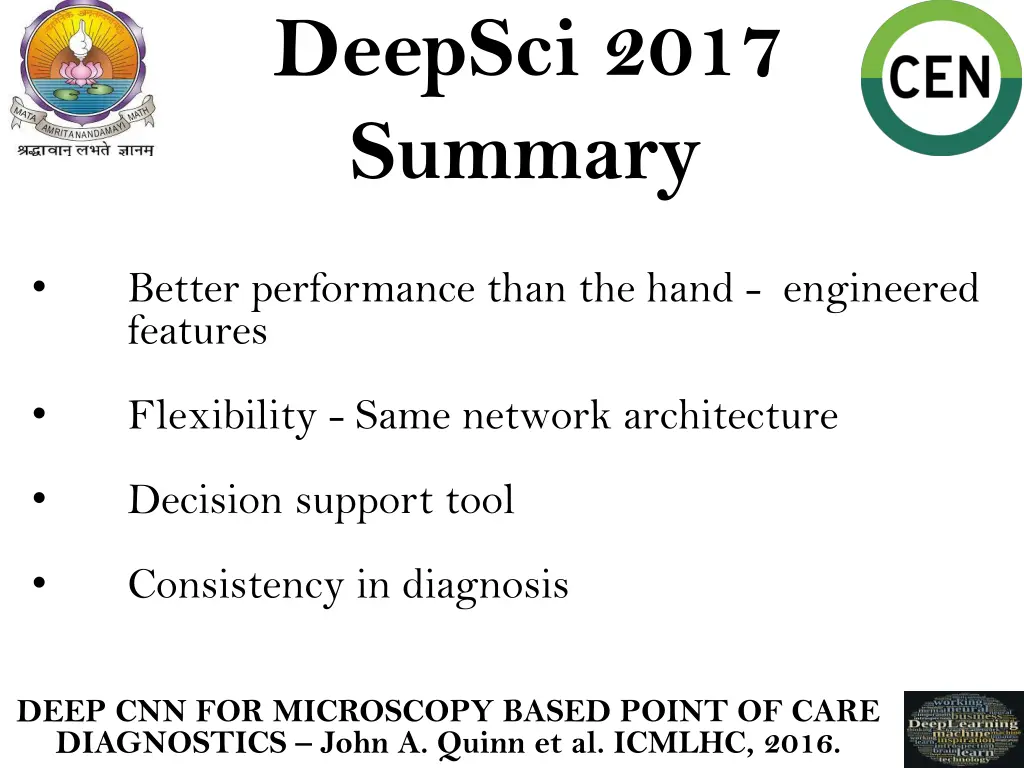 deepsci 2017 summary